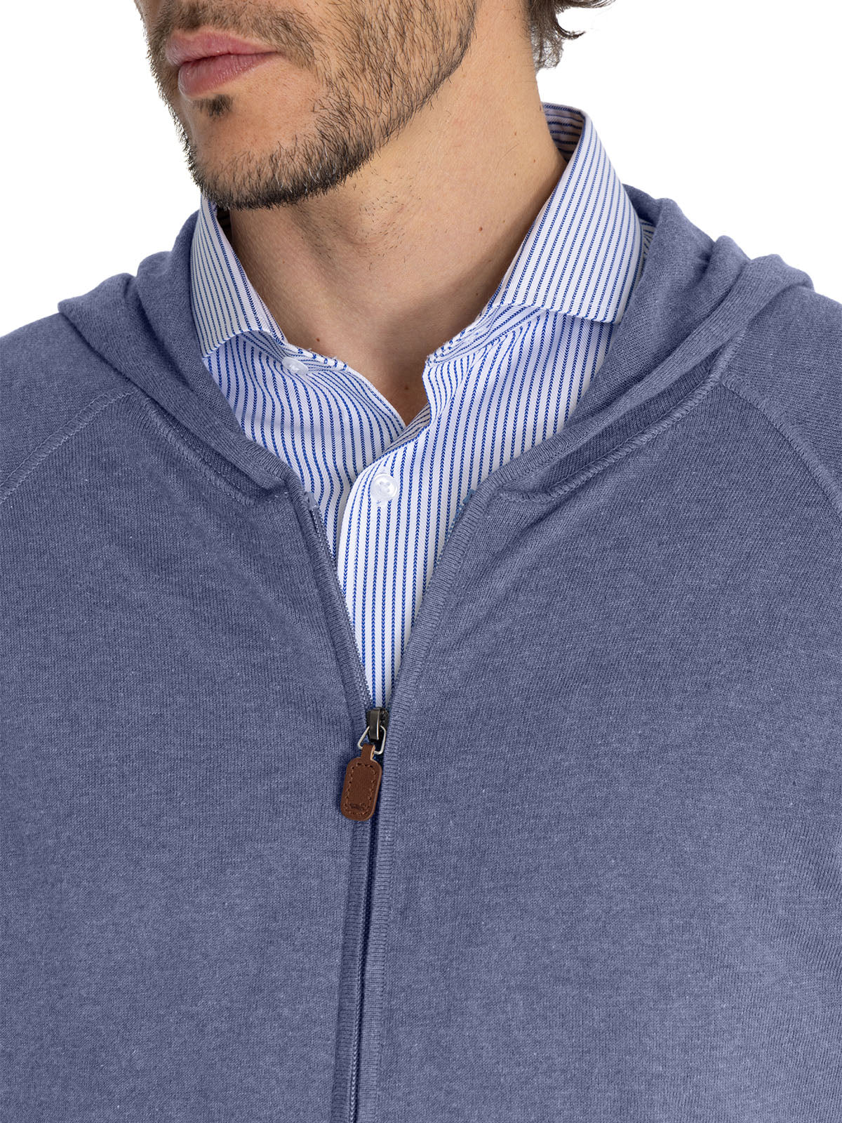Sweater Algodón Orgánico Hombre Leoini Azul Rockford