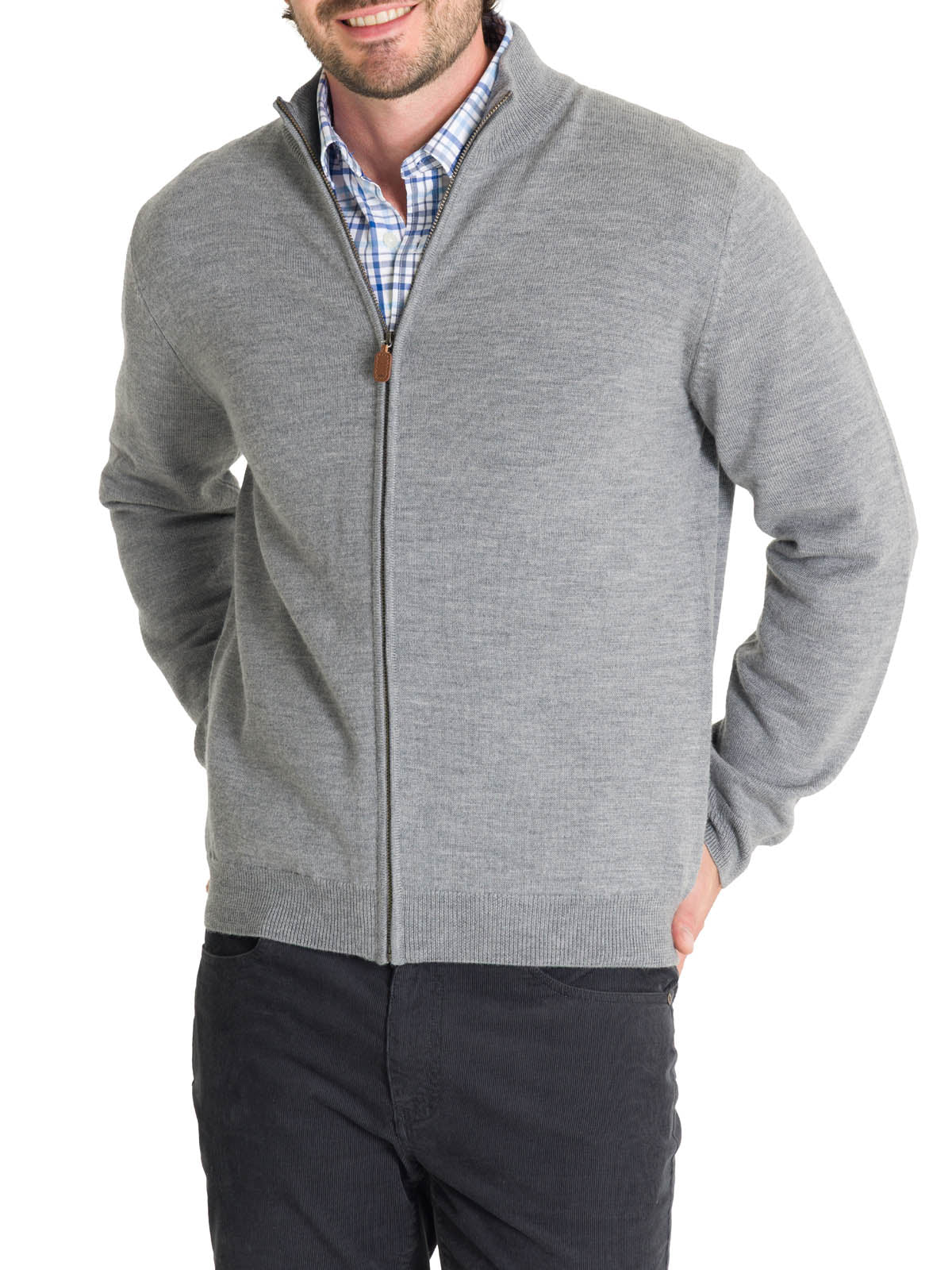 Sweater Lana Merino Hombre Massafull Gris Rockford