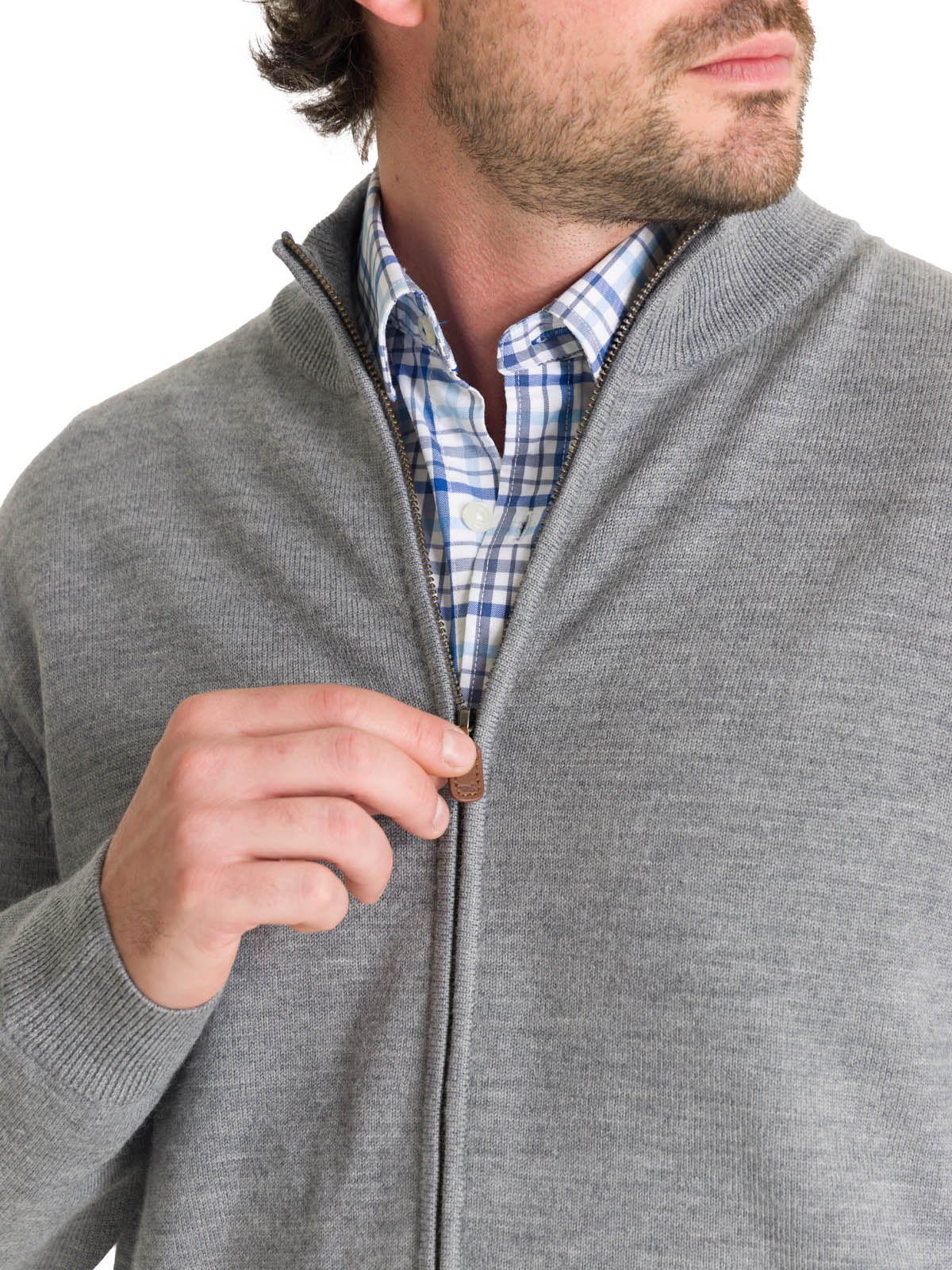 Sweater Lana Merino Hombre Massafull Gris Rockford