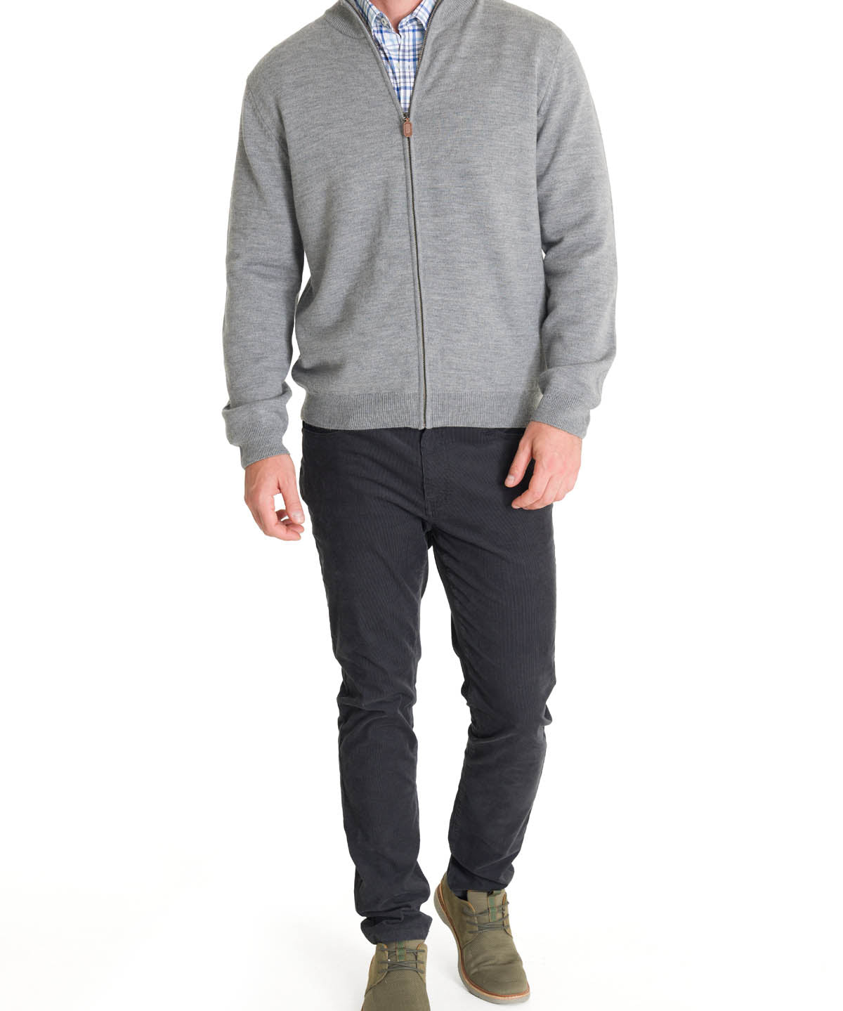 Sweater Lana Merino Hombre Massafull Gris Rockford