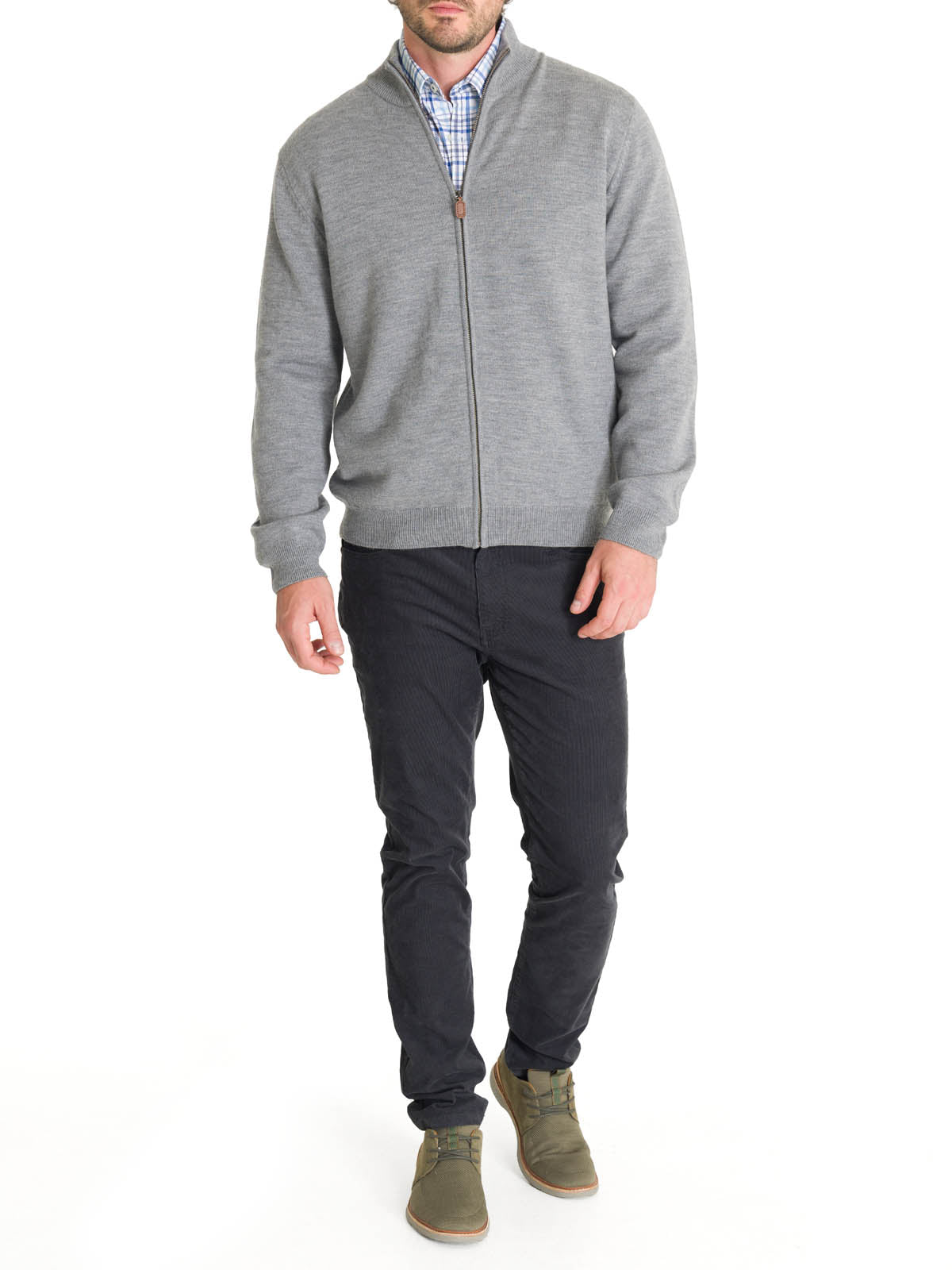 Sweater Lana Merino Hombre Massafull Gris Rockford