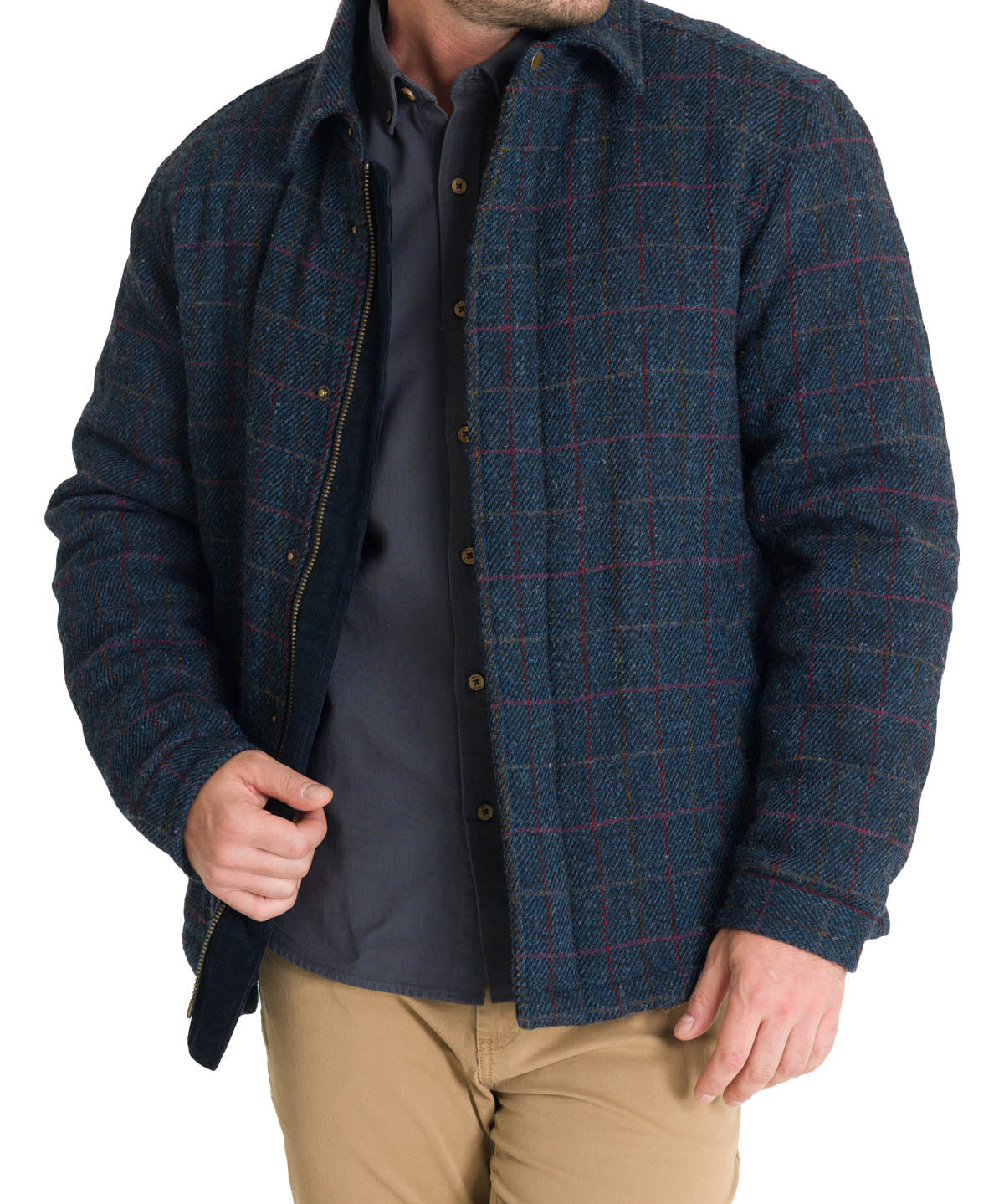 Chaqueta Harris Tweed Hombre Harris Azul Rockford