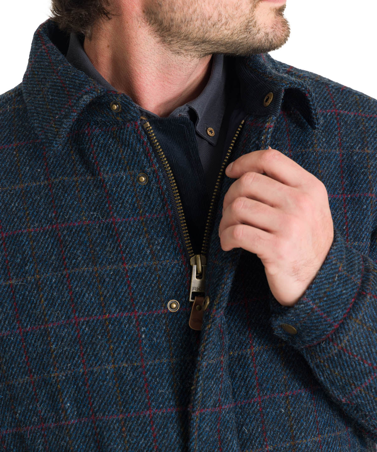 Chaqueta Harris Tweed Hombre Harris Azul Rockford