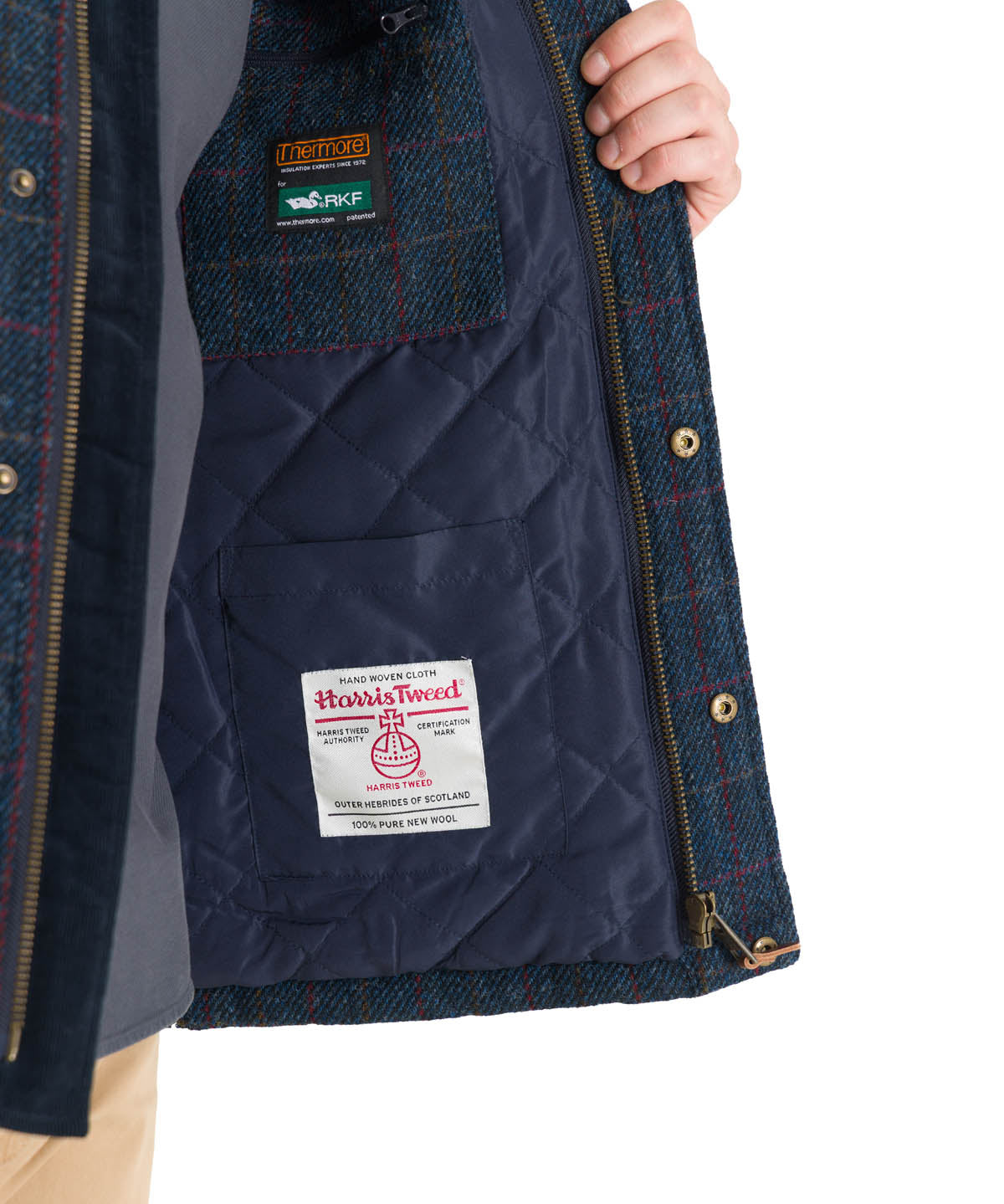 Chaqueta Harris Tweed Hombre Harris Azul Rockford