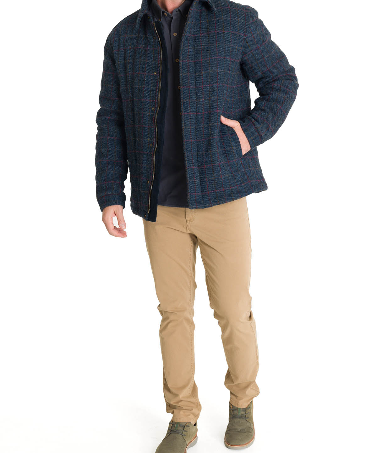 Chaqueta Harris Tweed Hombre Harris Azul Rockford