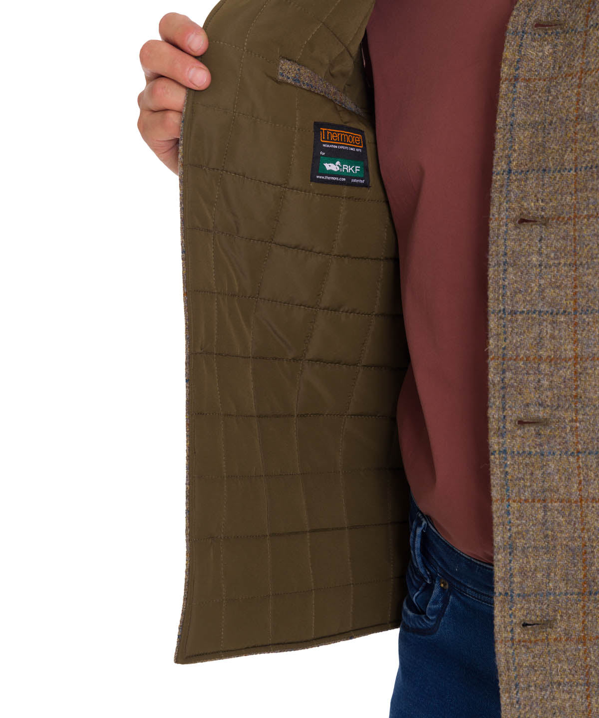 Chaqueta Harris Tweed Hombre Square Azul Rockford
