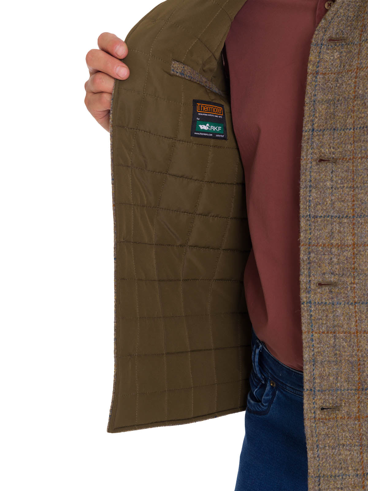 Chaqueta Harris Tweed Hombre Square Azul Rockford