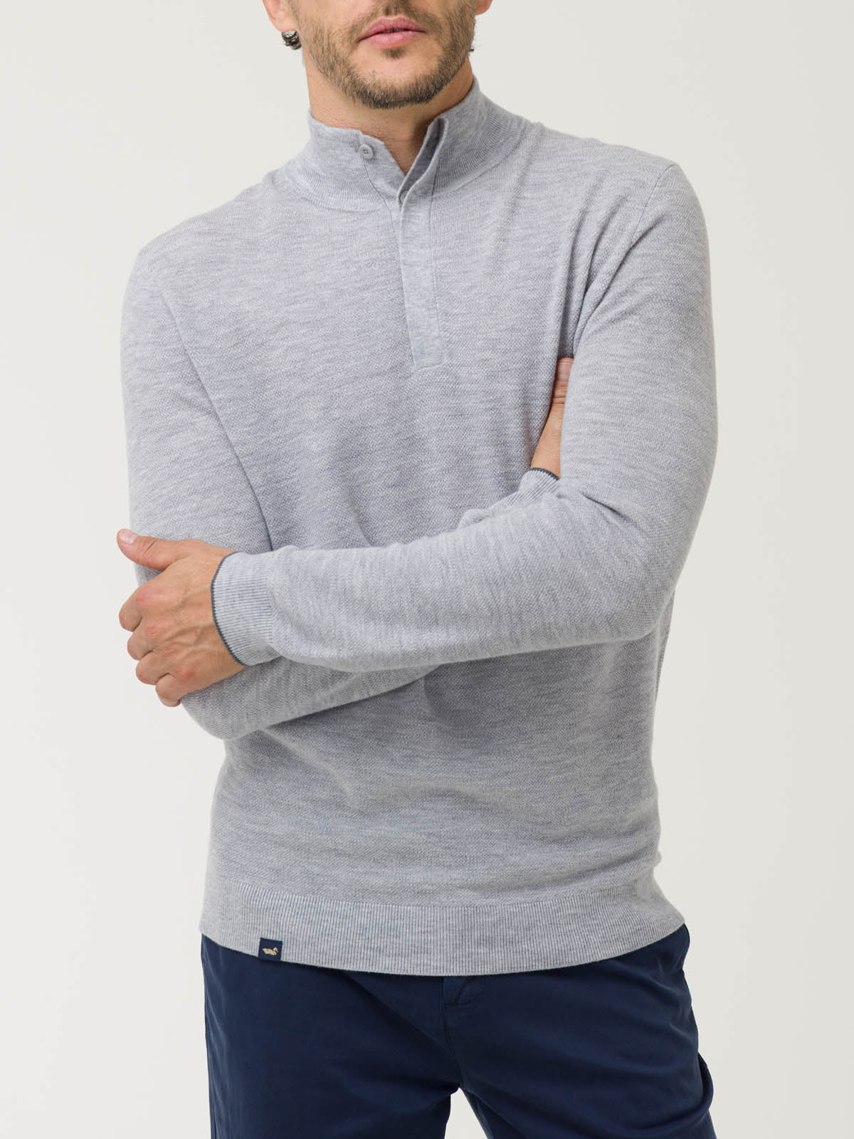 Sweater Lana Mercerizada Hombre Lucca Gris Rockford