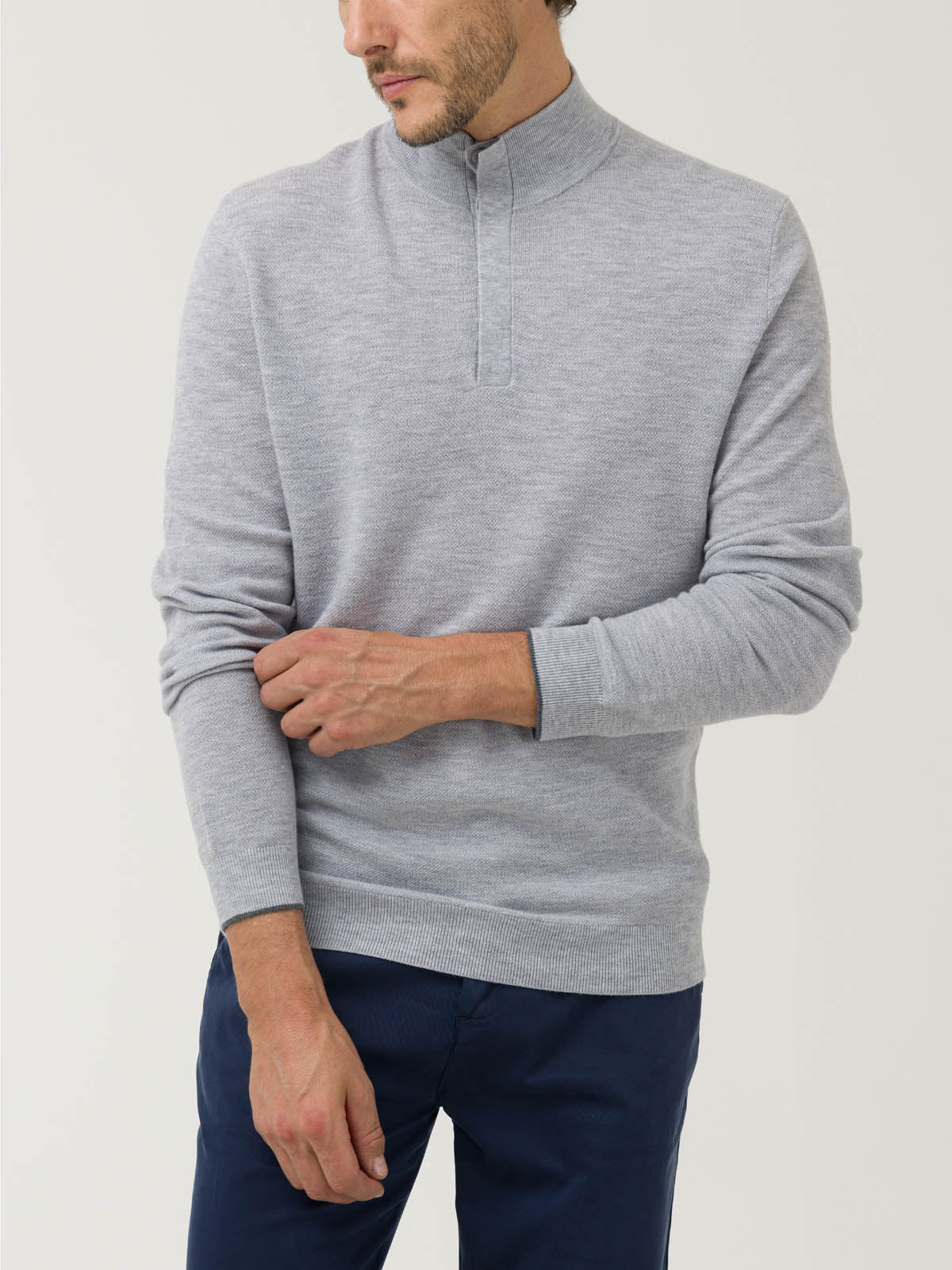 Sweater Lana Mercerizada Hombre Lucca Gris Rockford