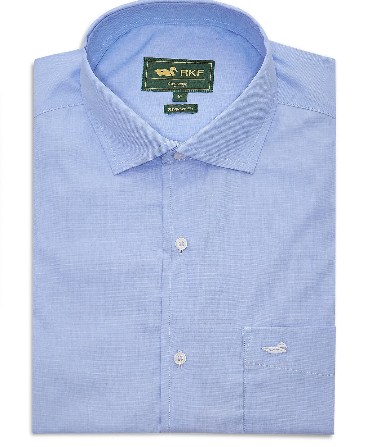 Camisa Algodón Hombre Easysolid Celeste Rockford