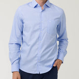 Camisa Algodón Hombre Easysolid Celeste Rockford