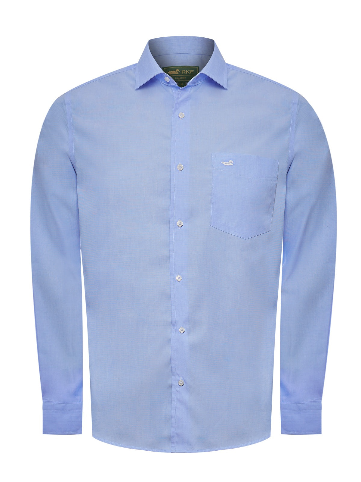 Camisa Algodón Hombre Easysolid Celeste Rockford