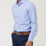 Camisa Algodón Hombre Easysolid Celeste Rockford