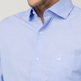Camisa Algodón Hombre Easysolid Celeste Rockford