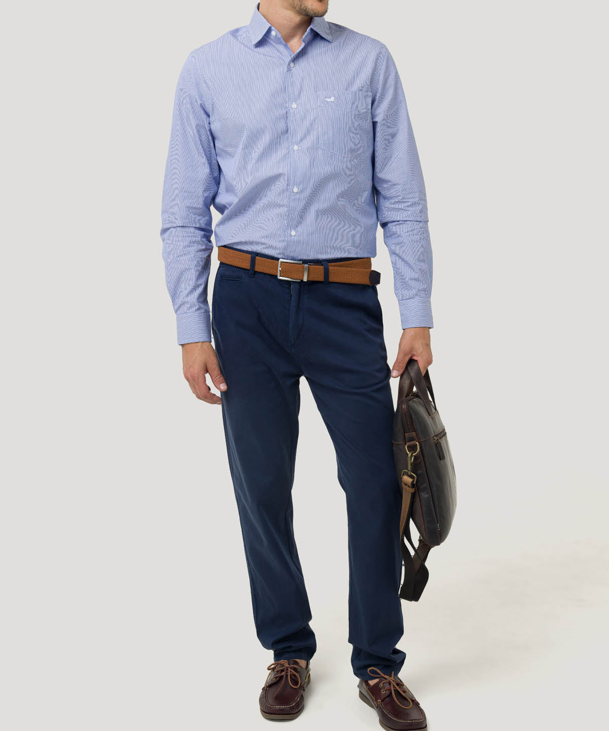 Camisa Algodón Hombre Easylife Celeste Rockford