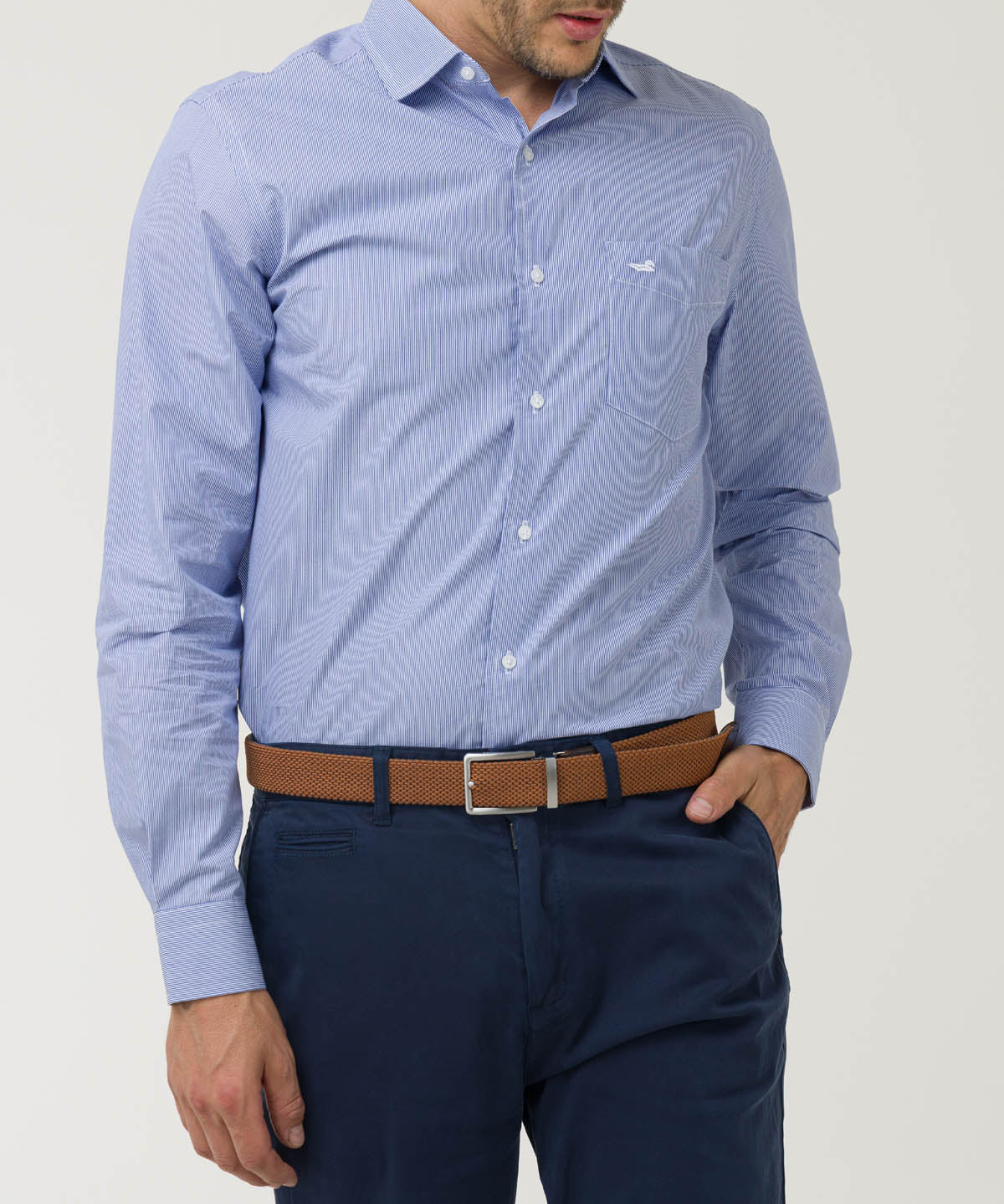 Camisa Algodón Hombre Easylife Celeste Rockford