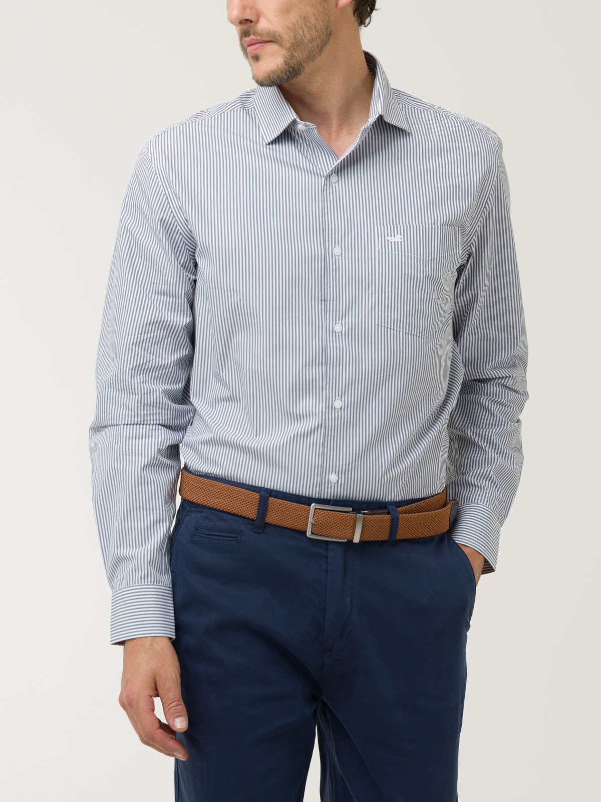 Camisa Algodón Hombre Easylife Gris Rockford