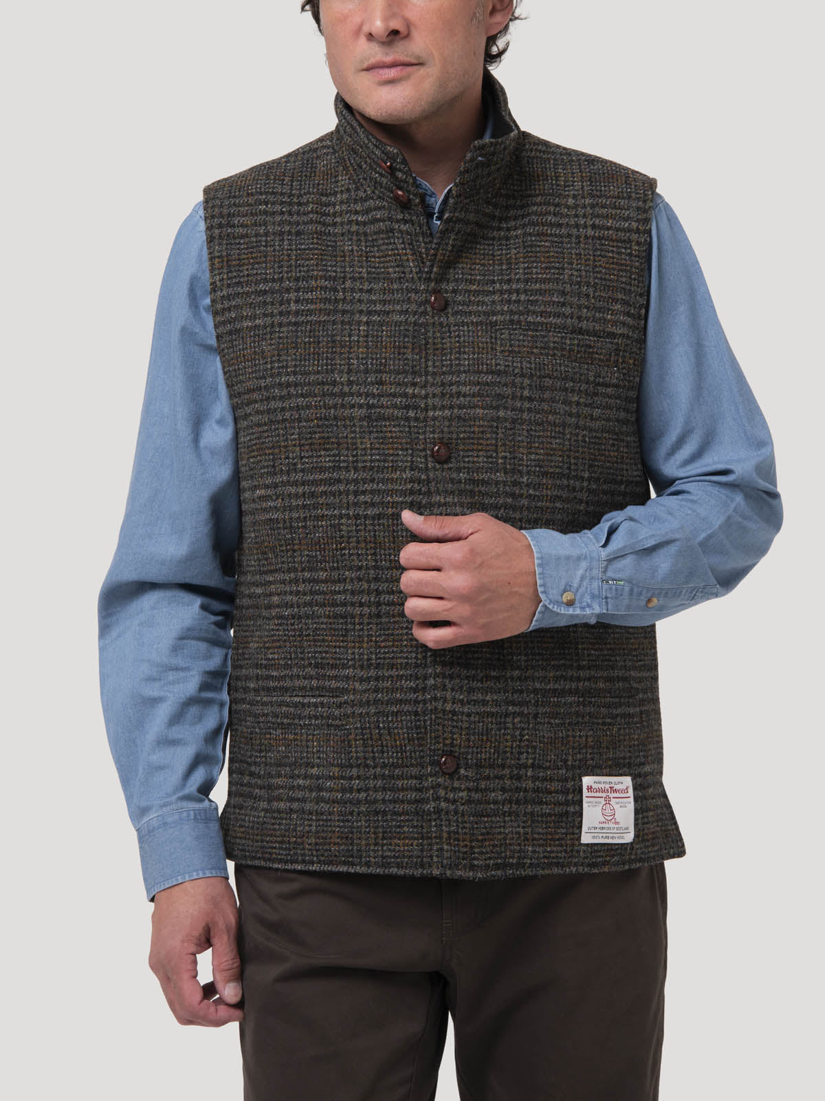 Chaqueta Sin Mangas Lana Hombre Square Café Rockford