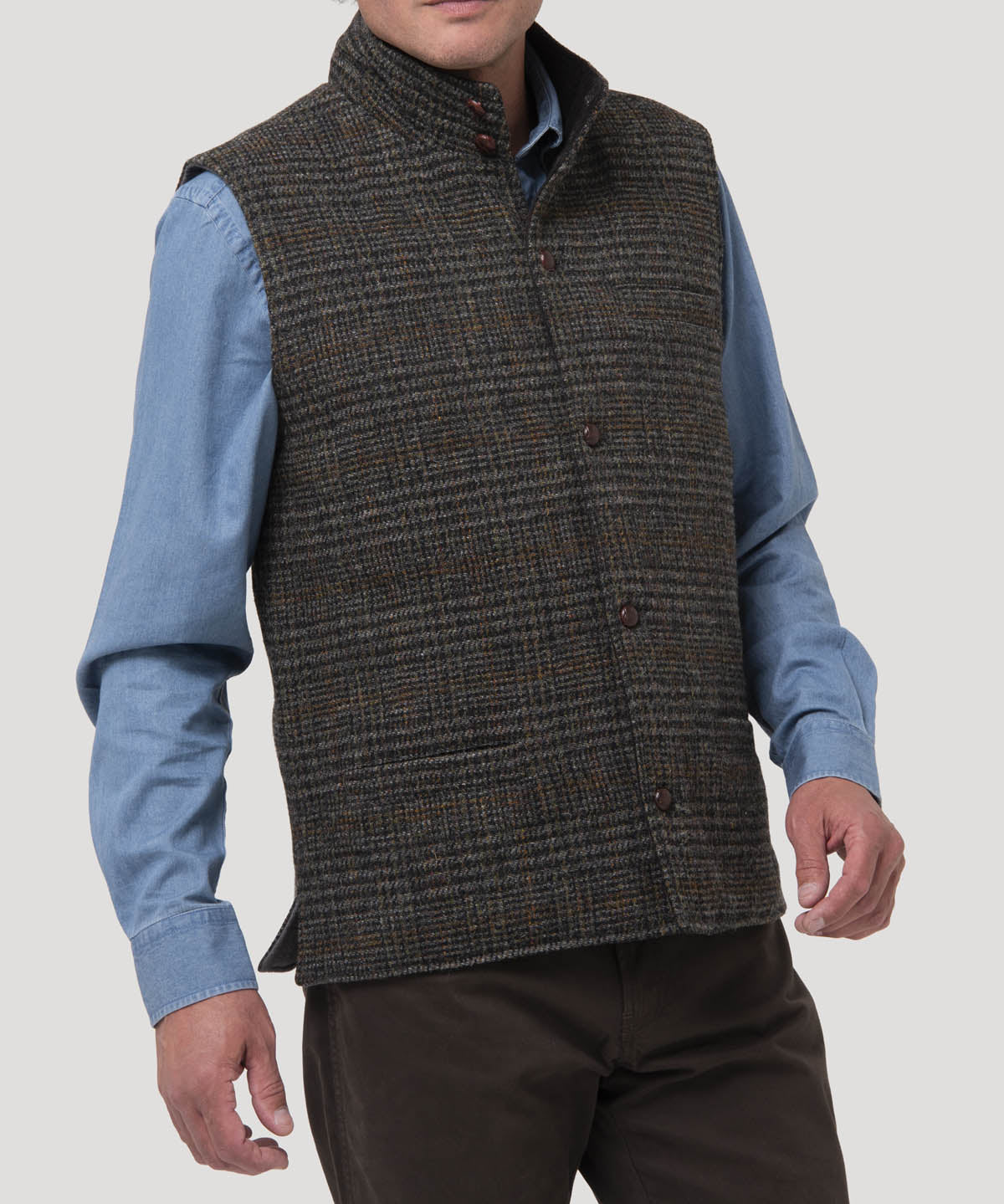 Chaqueta Sin Mangas Lana Hombre Square Café Rockford