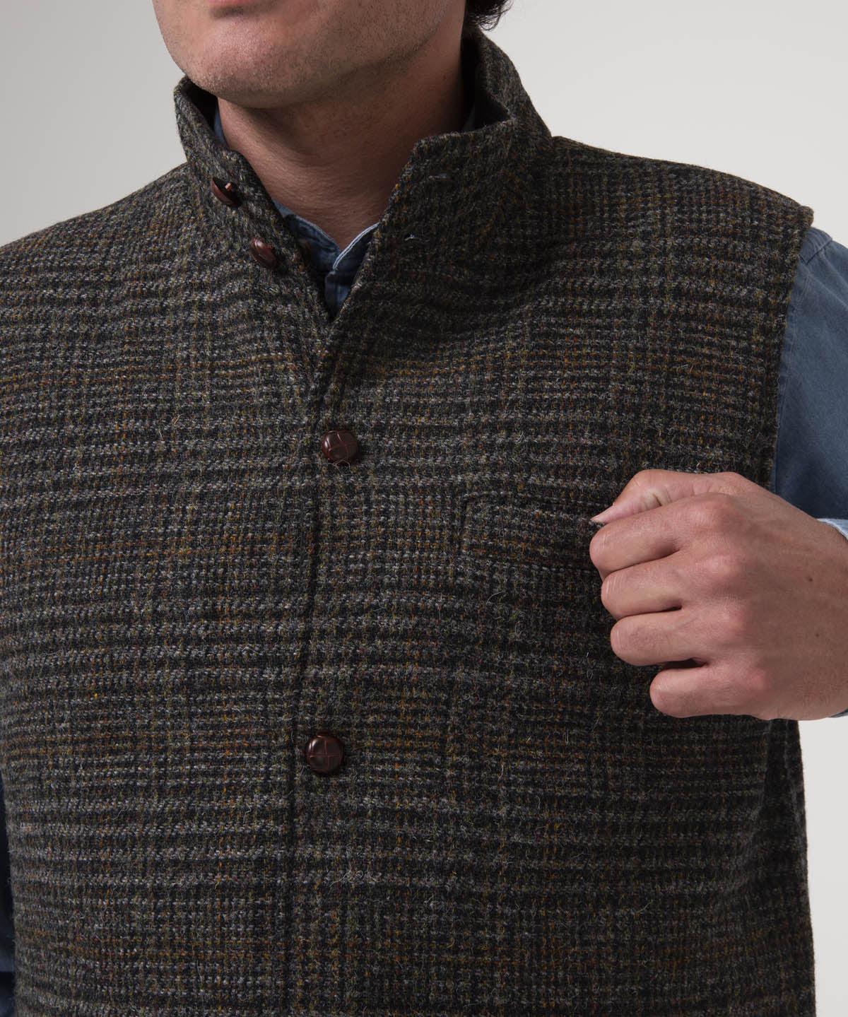 Chaqueta Sin Mangas Lana Hombre Square Café Rockford