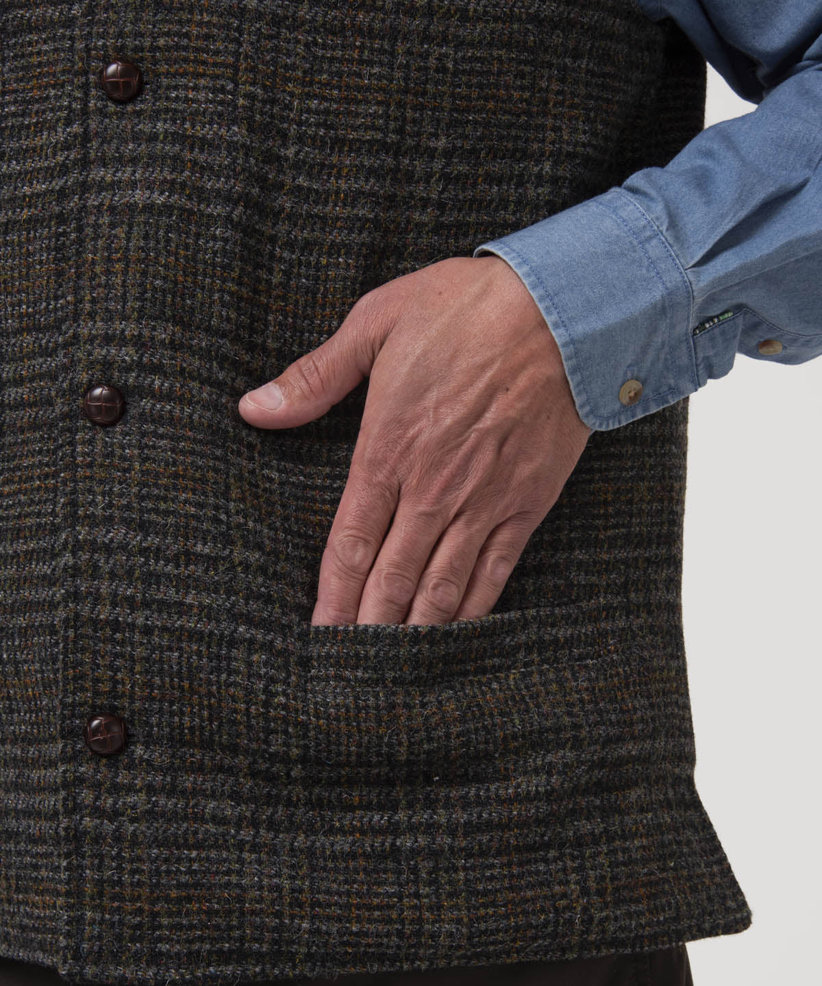 Chaqueta Sin Mangas Lana Hombre Square Café Rockford
