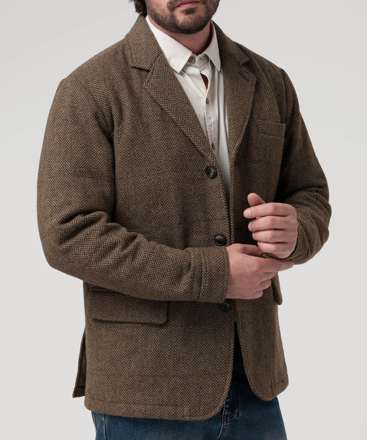 Chaqueta Lana Hombre Lewis Café Rockford