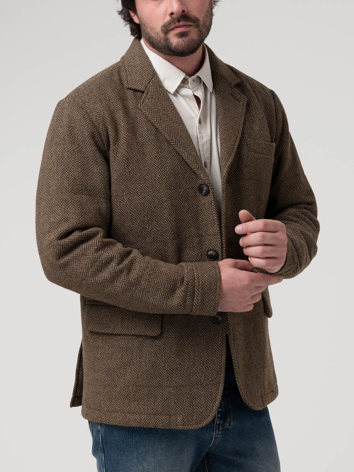 Chaqueta Lana Hombre Lewis Café Rockford
