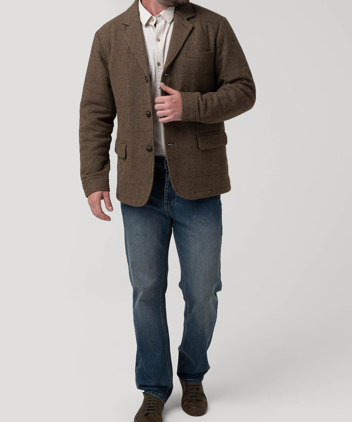 Chaqueta Lana Hombre Lewis Café Rockford