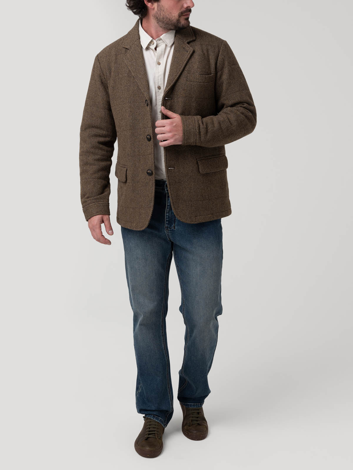 Chaqueta Lana Hombre Lewis Café Rockford