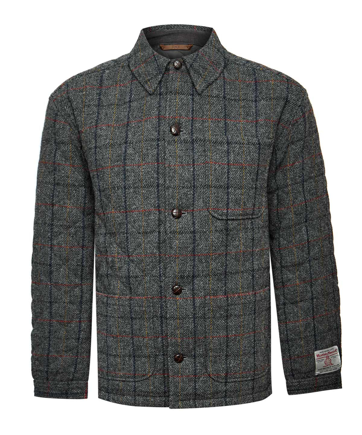 Chaqueta Lana Hombre Harris Gris Rockford