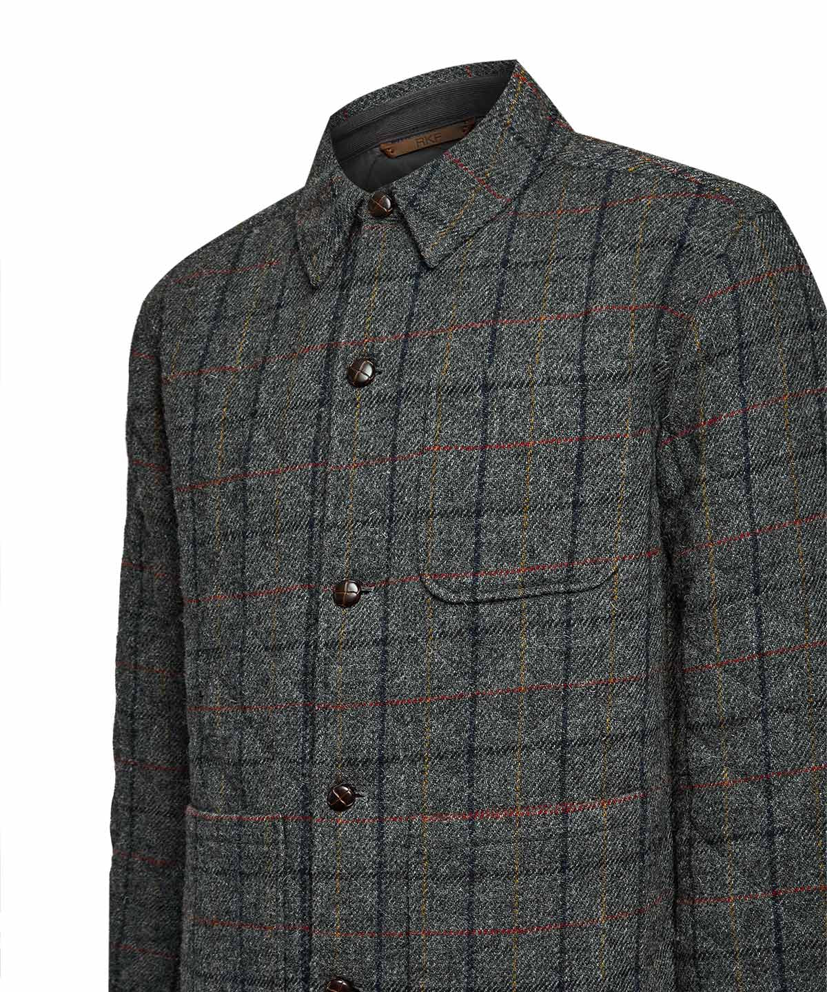 Chaqueta Lana Hombre Harris Gris Rockford
