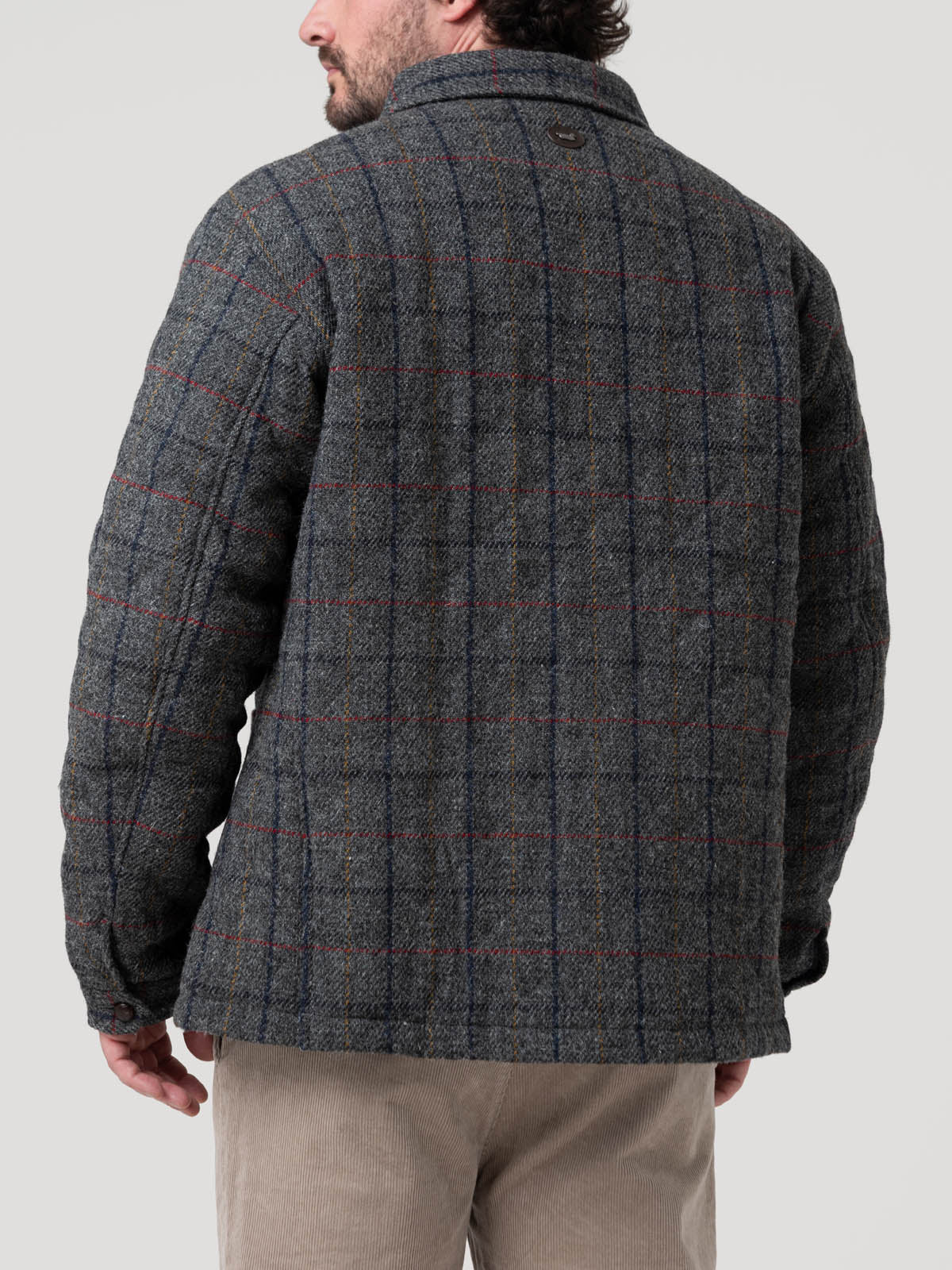 Chaqueta Lana Hombre Harris Gris Rockford