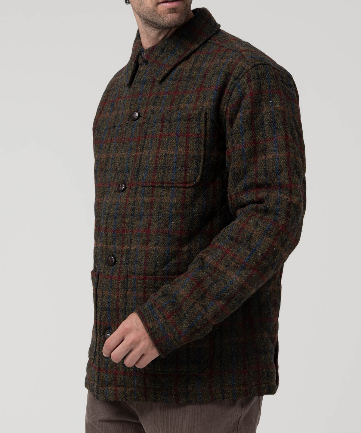 Chaqueta Lana Hombre Harris Azul Rockford