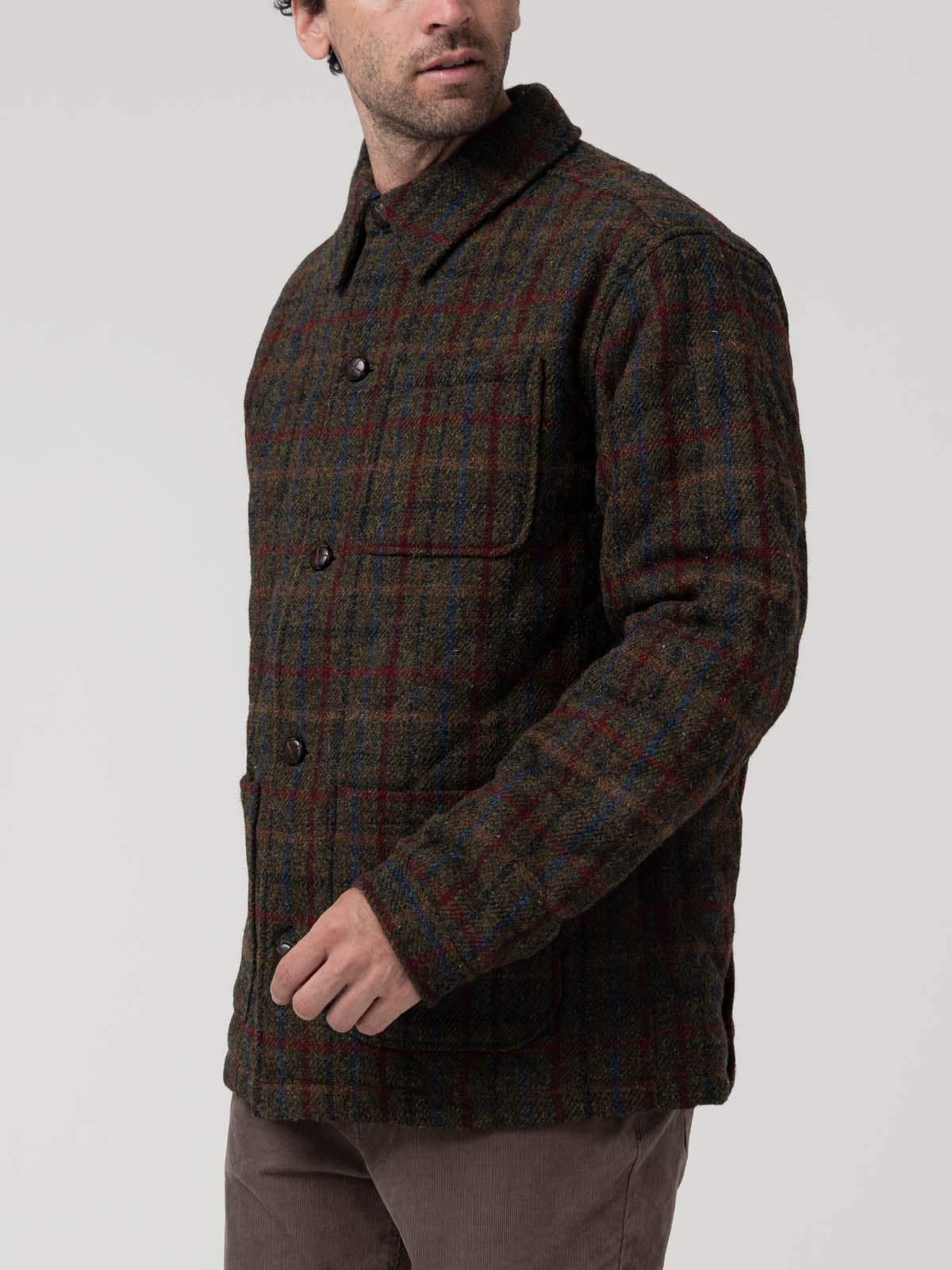 Chaqueta Lana Hombre Harris Azul Rockford