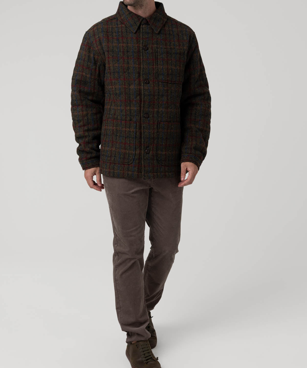 Chaqueta Lana Hombre Harris Azul Rockford