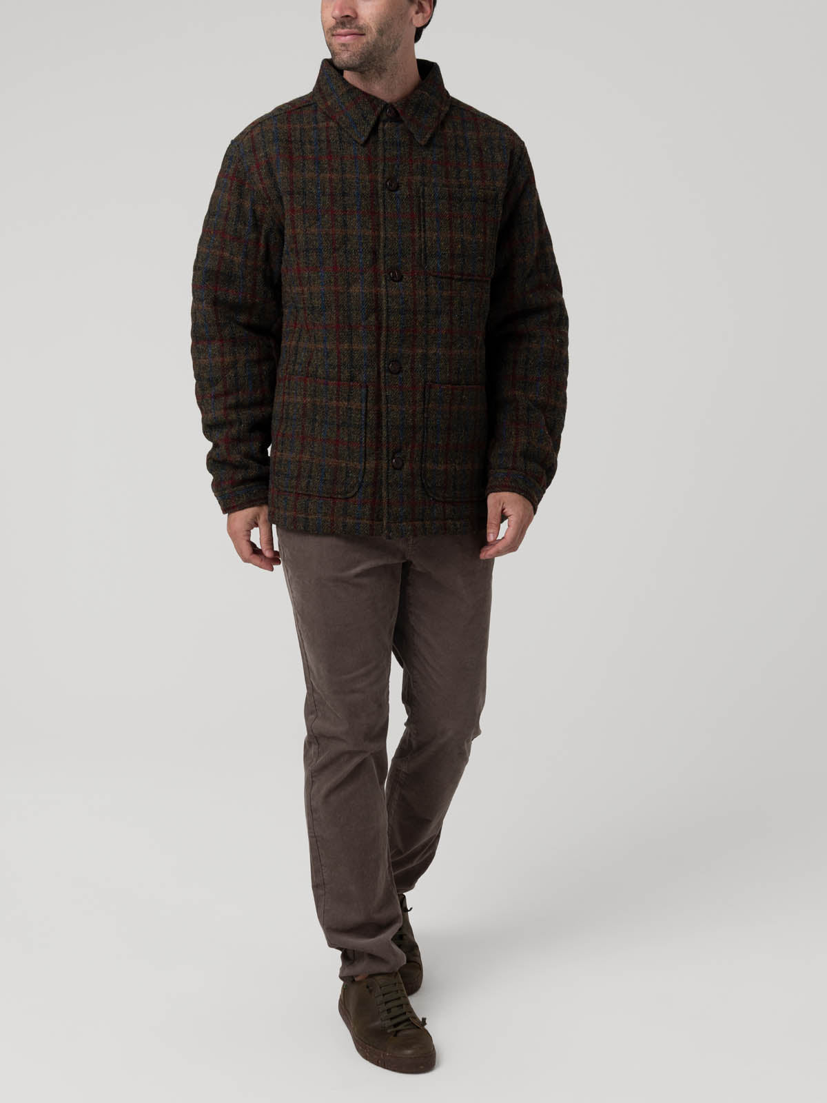 Chaqueta Lana Hombre Harris Azul Rockford