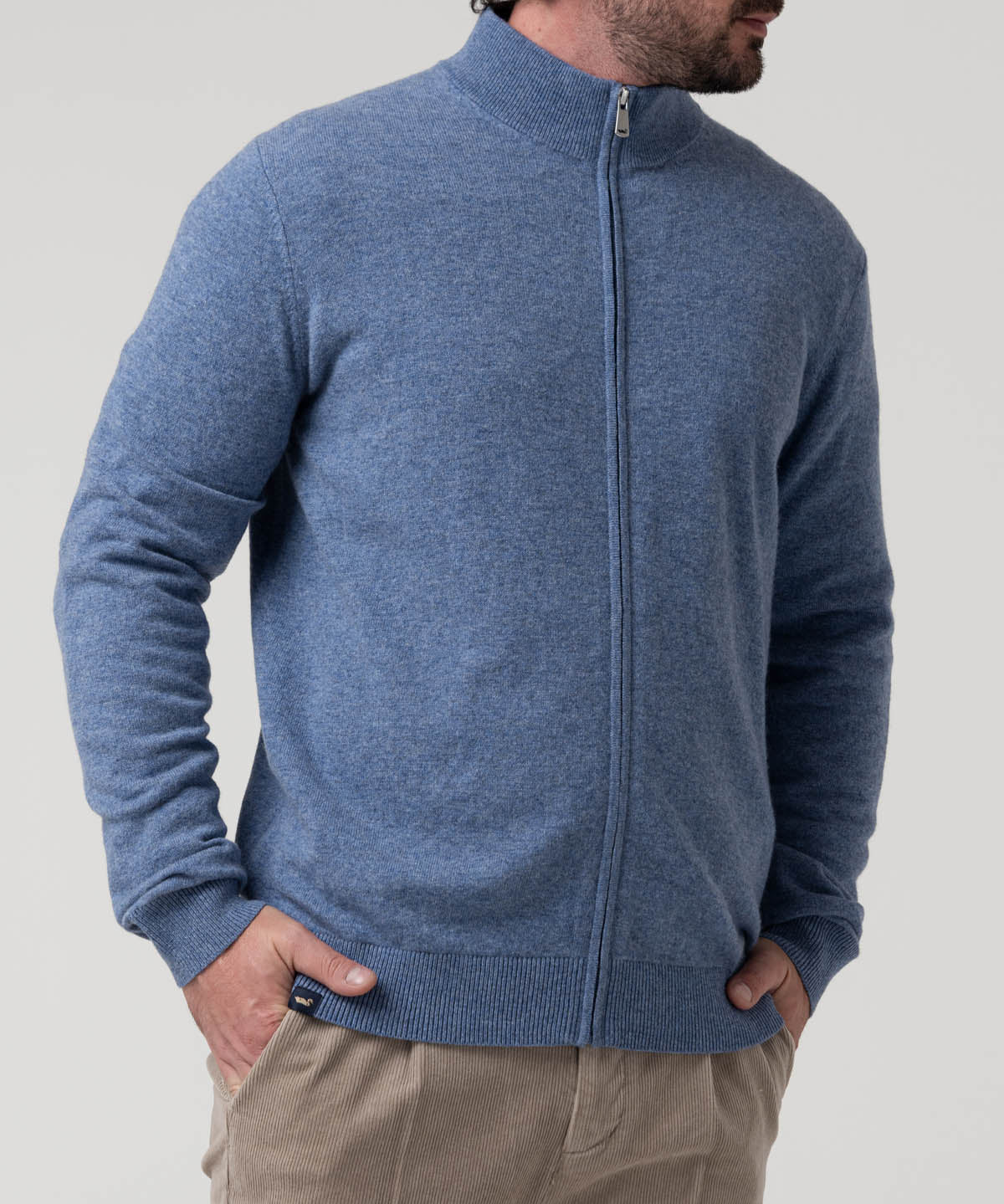 Sweater Lana Hombre Varn Celeste Rockford