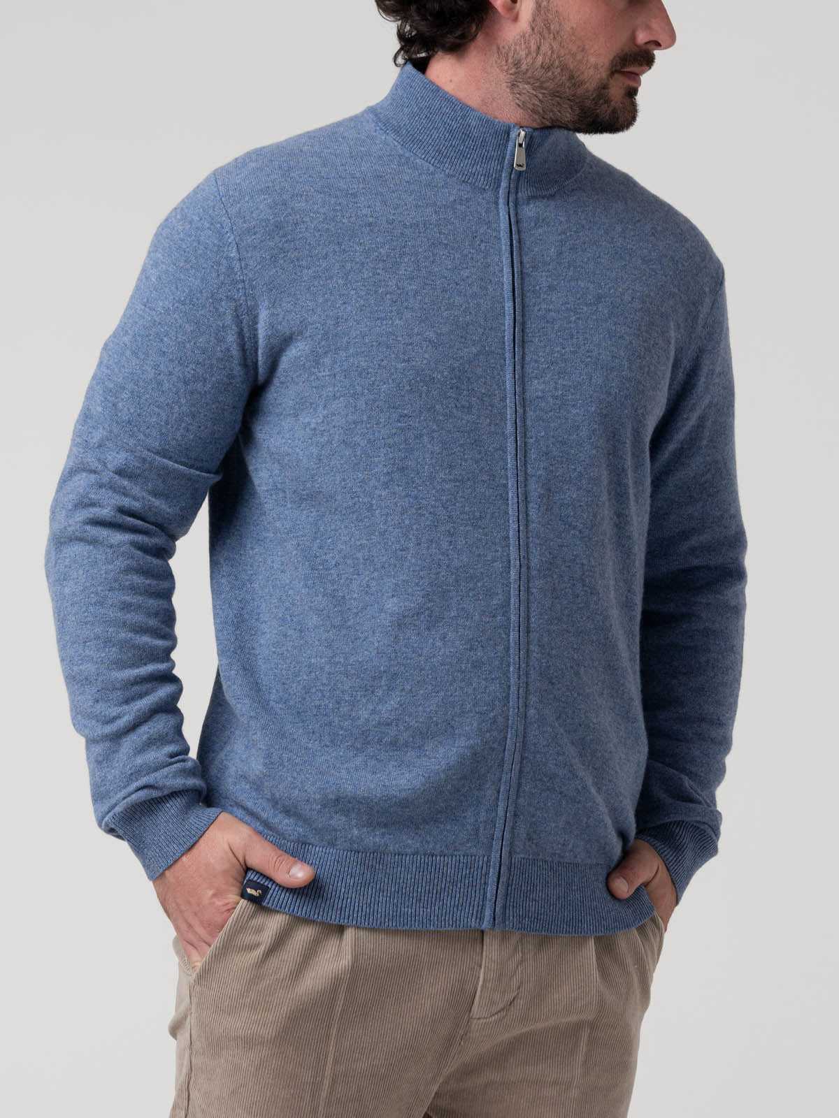 Sweater Lana Hombre Varn Celeste Rockford
