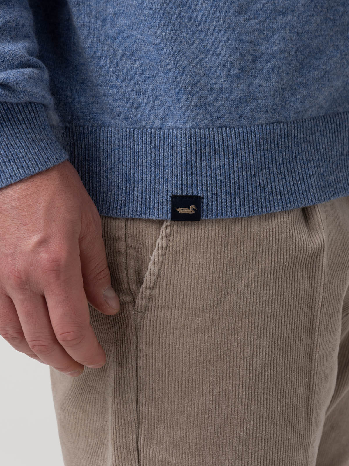 Sweater Lana Hombre Varn Celeste Rockford