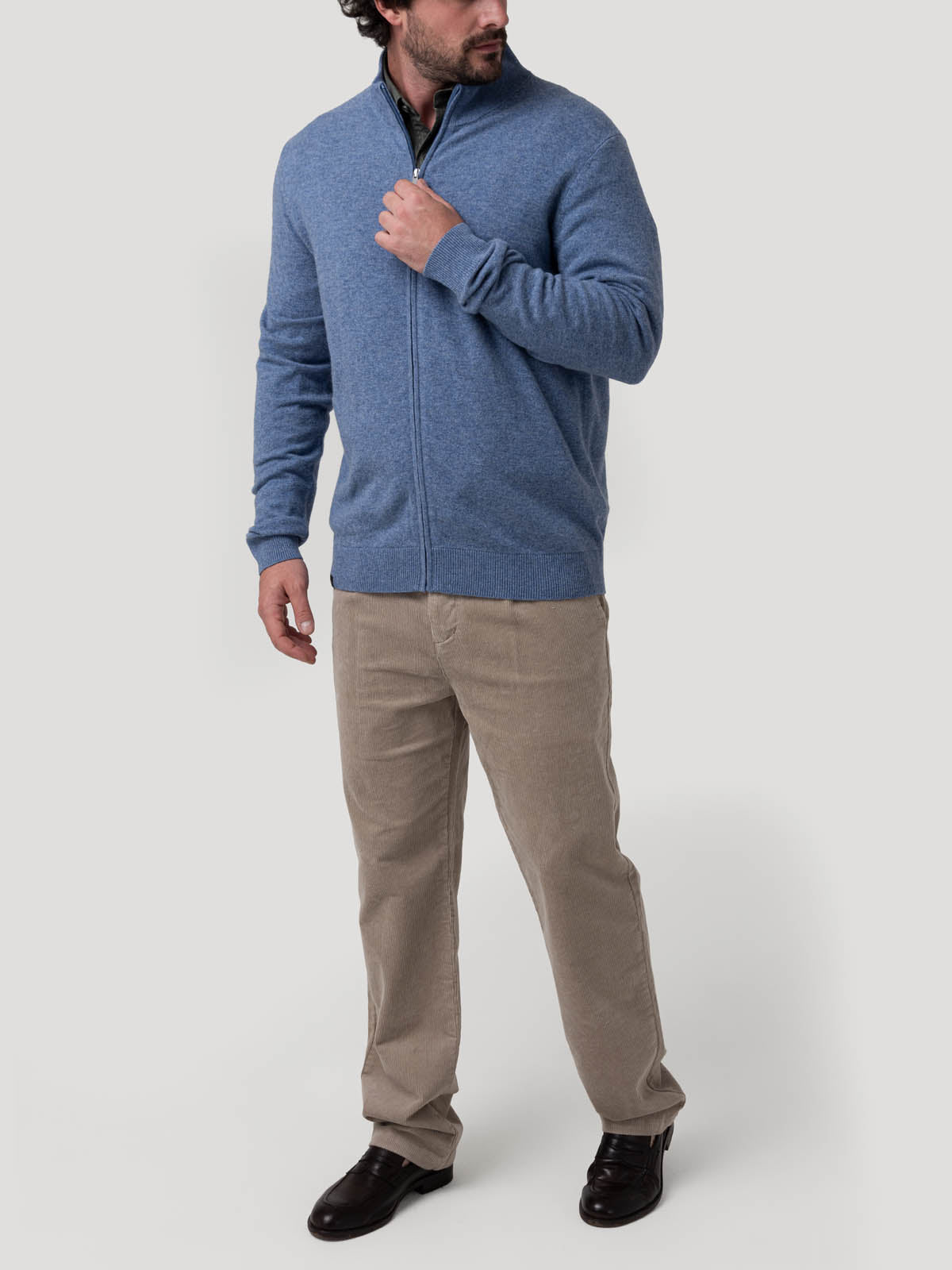 Sweater Lana Hombre Varn Celeste Rockford