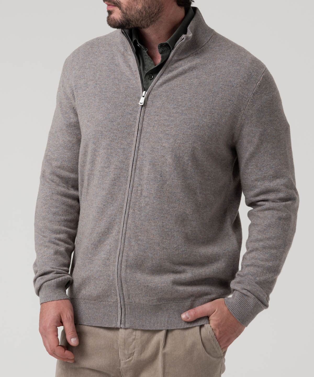 Sweater Lana Hombre Varn Gris Rockford