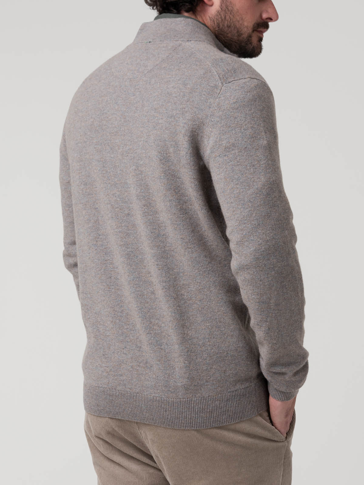 Sweater Lana Hombre Varn Gris Rockford