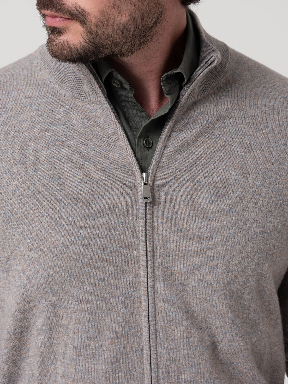 Sweater Lana Hombre Varn Gris Rockford