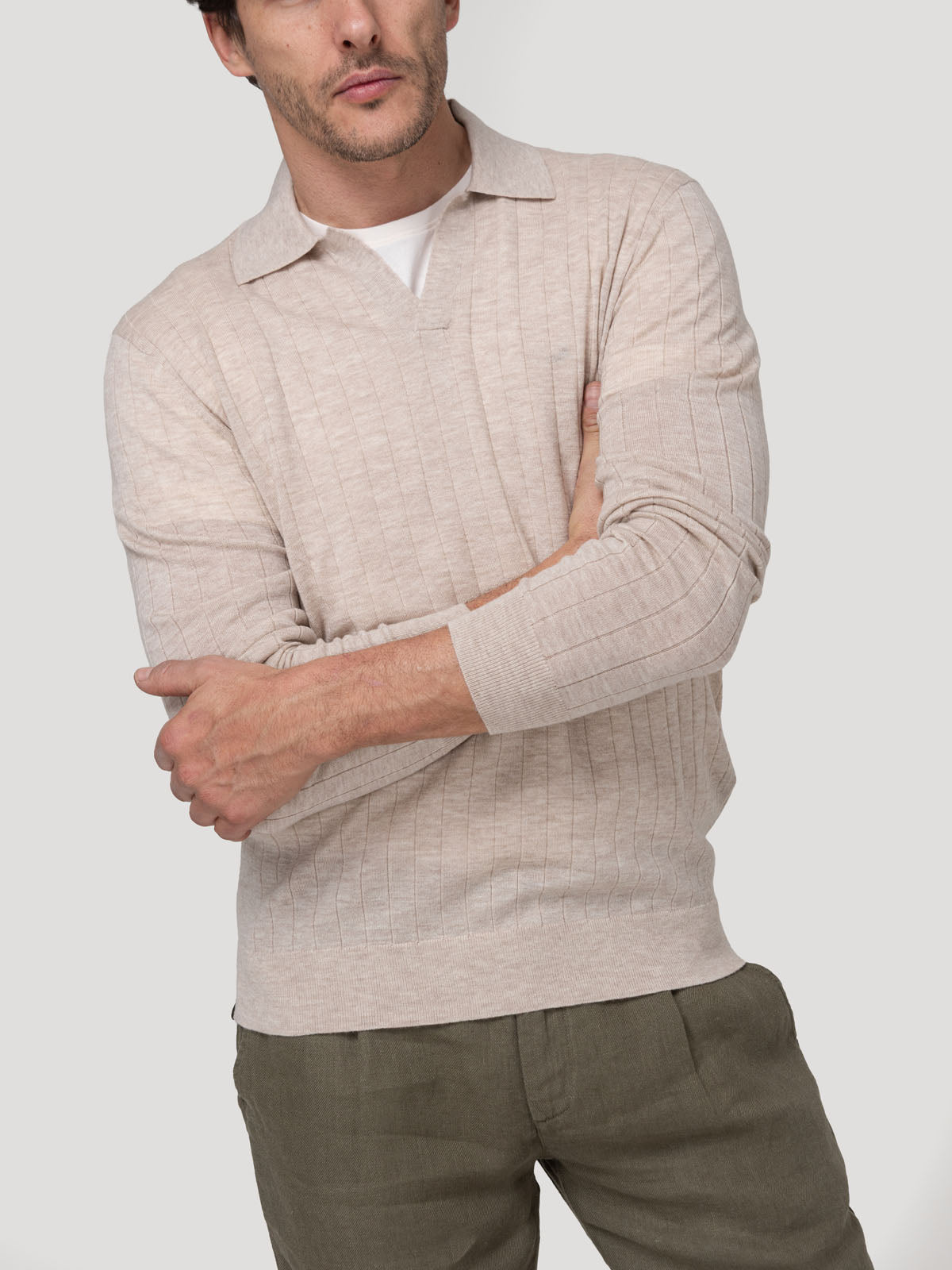 Sweater Lana Merino Hombre Rocco Beige Rockford