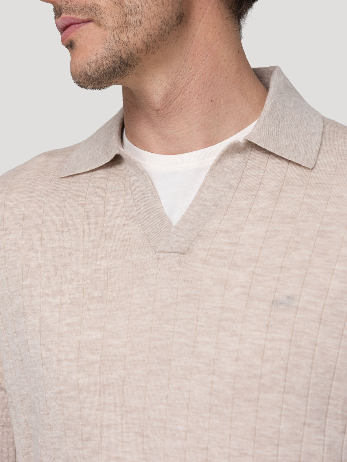 Sweater Lana Merino Hombre Rocco Beige Rockford