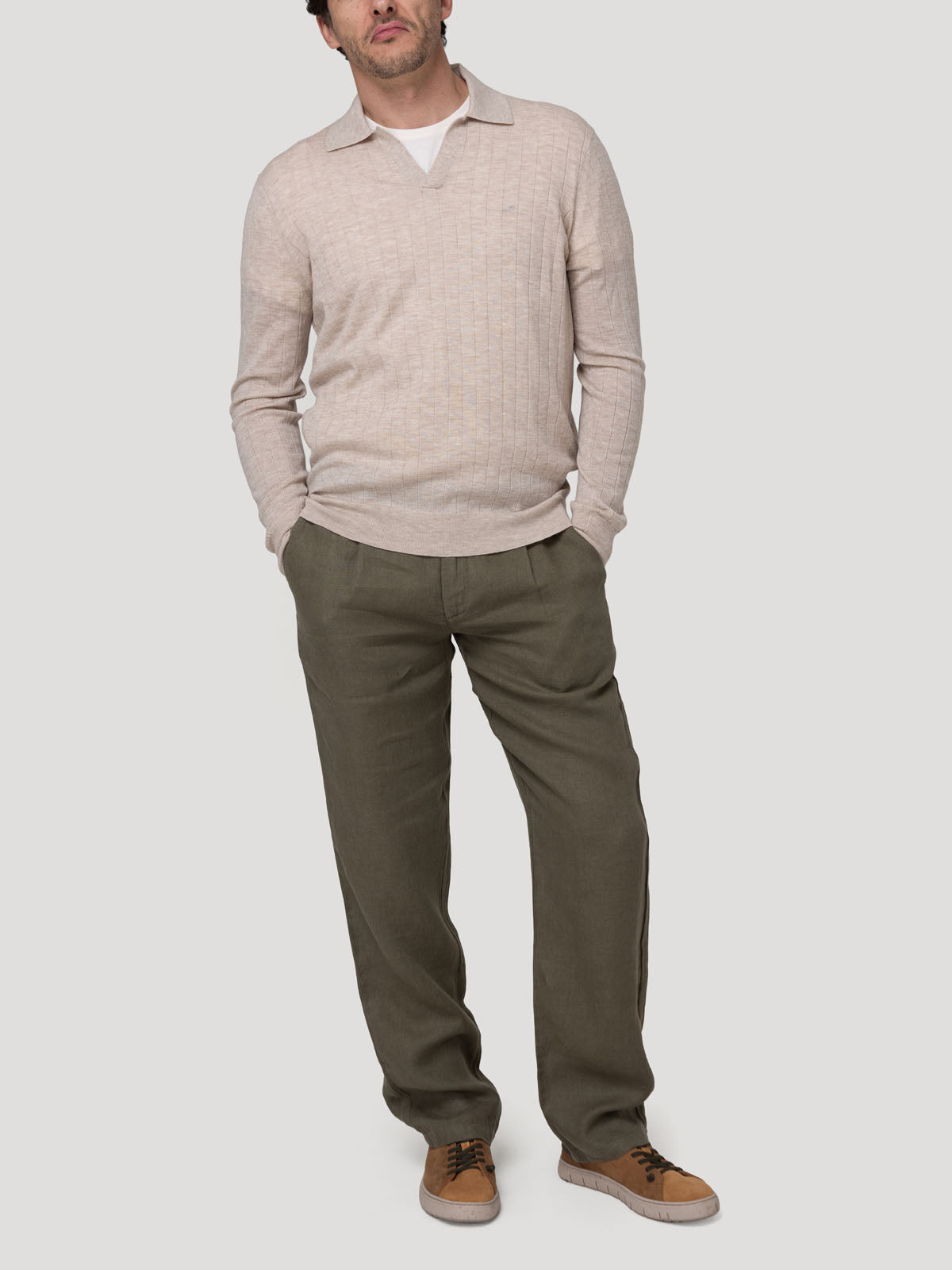 Sweater Lana Merino Hombre Rocco Beige Rockford