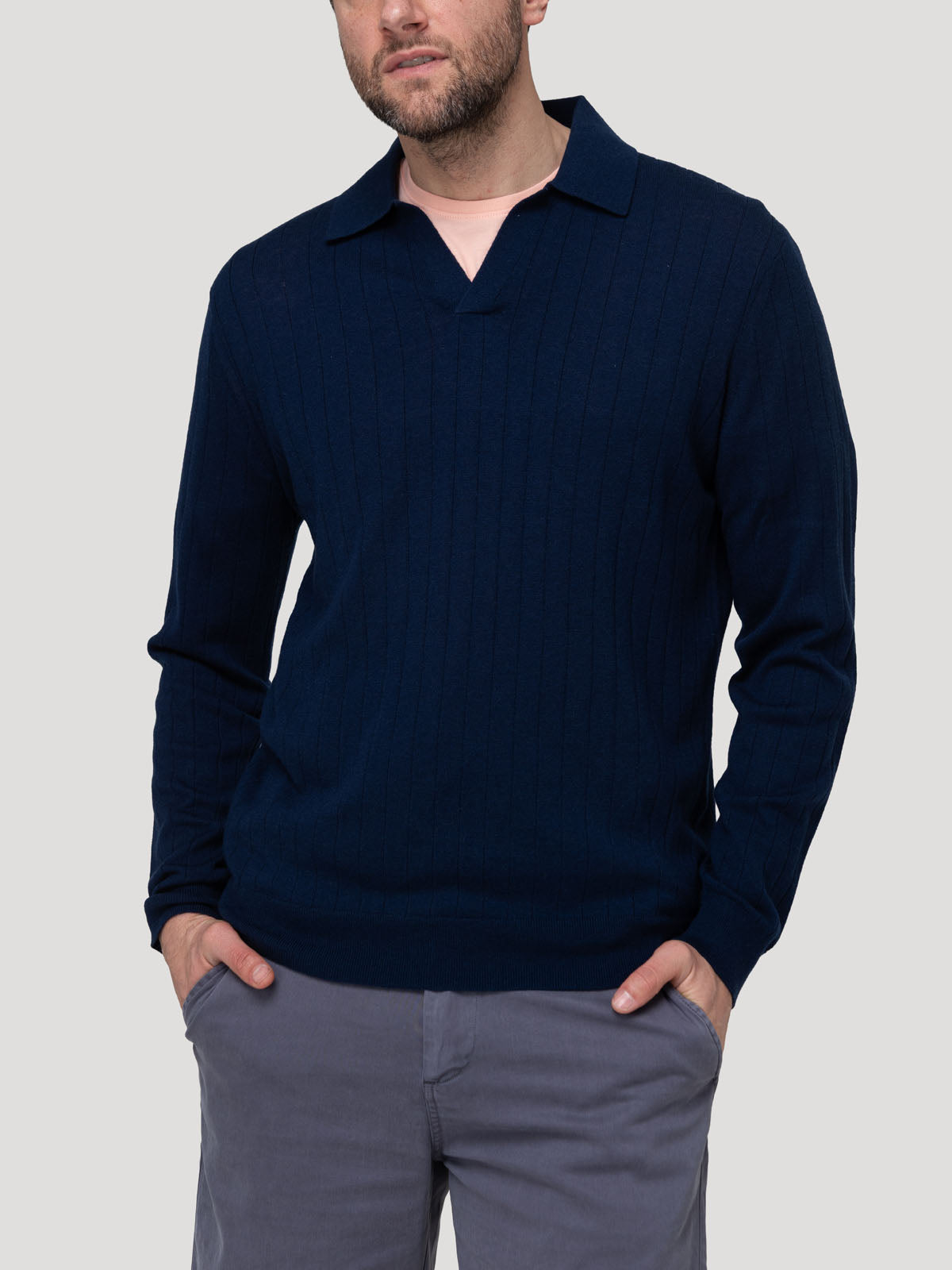 Sweater Lana Merino Hombre Rocco Azul Rockford