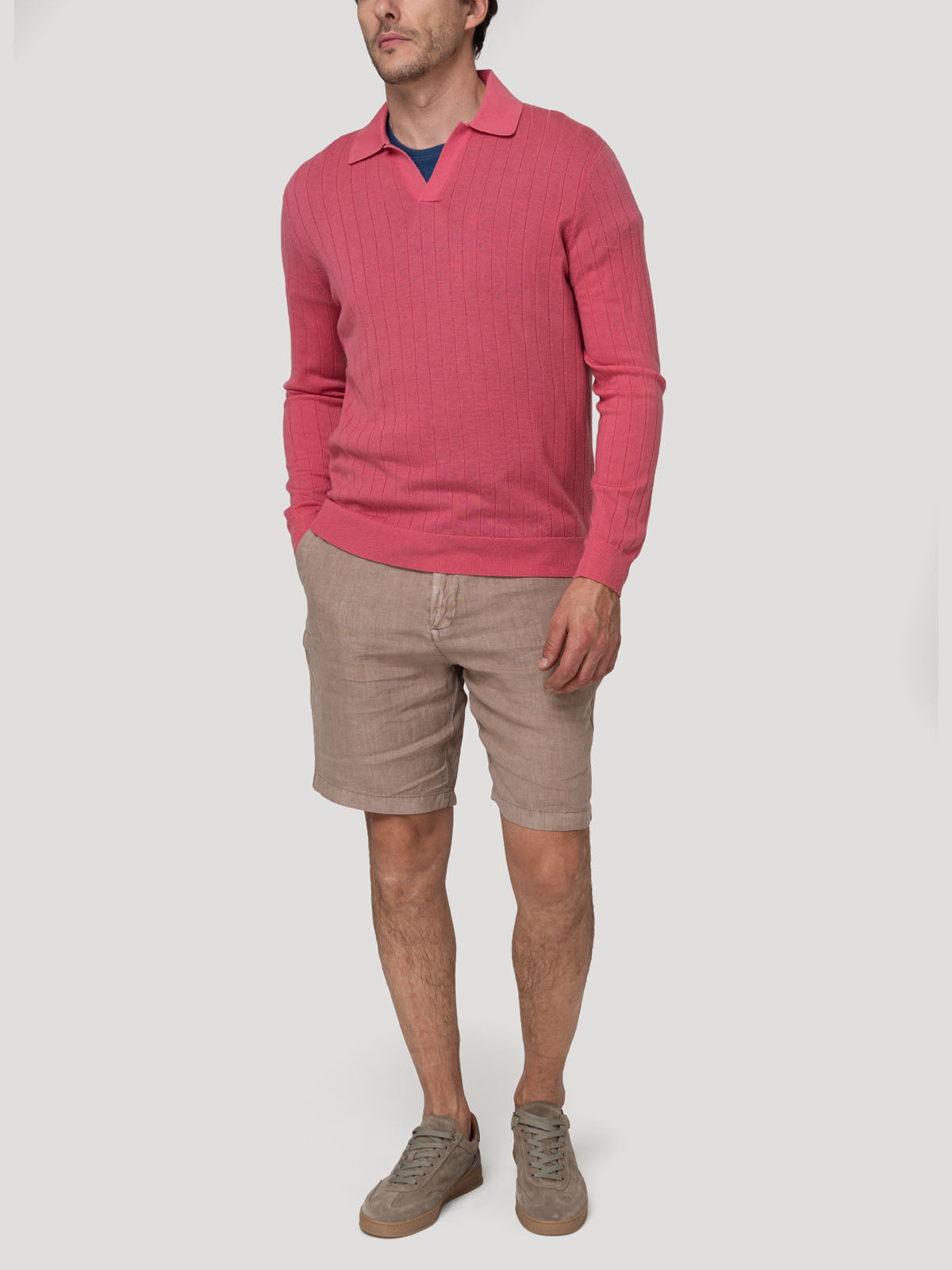 Sweater Lana Merino Hombre Rocco Rosado Rockford