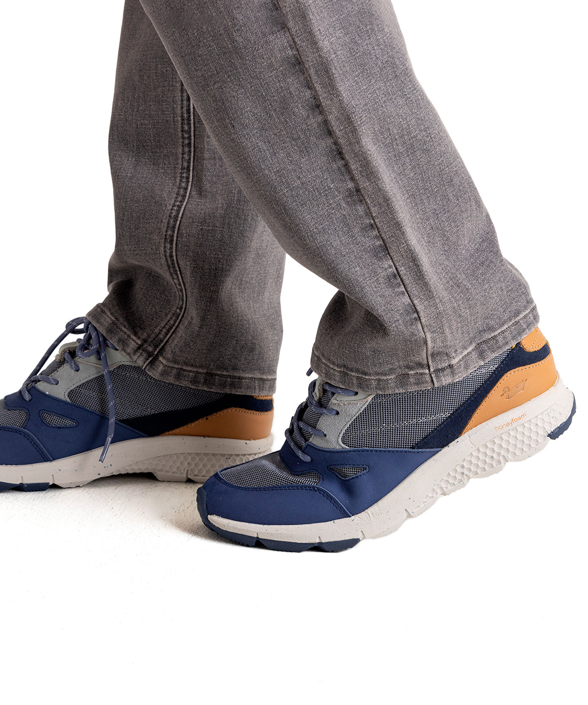 Zapatilla Cuero Hombre Ted Azul Rockford