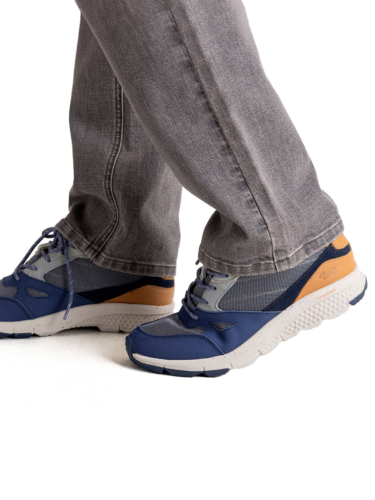 Zapatilla Cuero Hombre Ted Azul Rockford